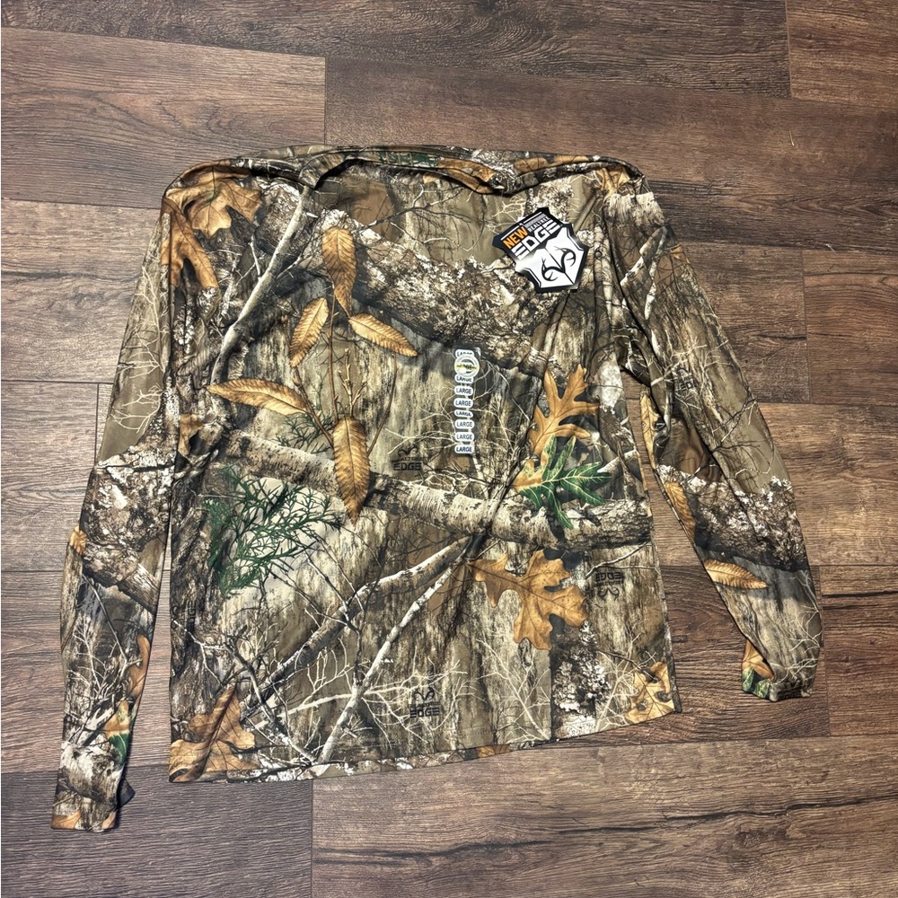 Realtree Brown & Green Camo Long Sleeve Kids Shirt